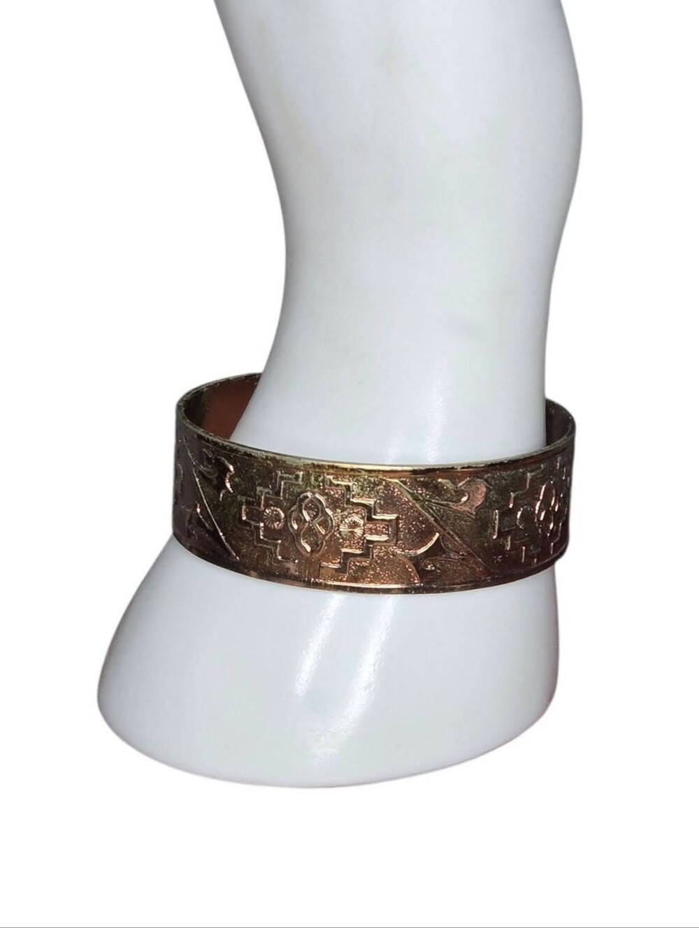 Vintage Mid-Century Genuine Copper Southwestern Cuff Bracelet